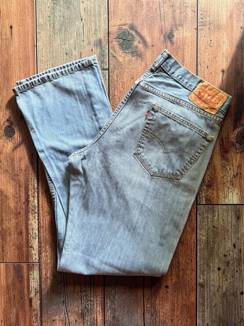 Levi's 559 Jeans Mens 34x34 Blue Relaxed Straight Fit Faded Blue Wash